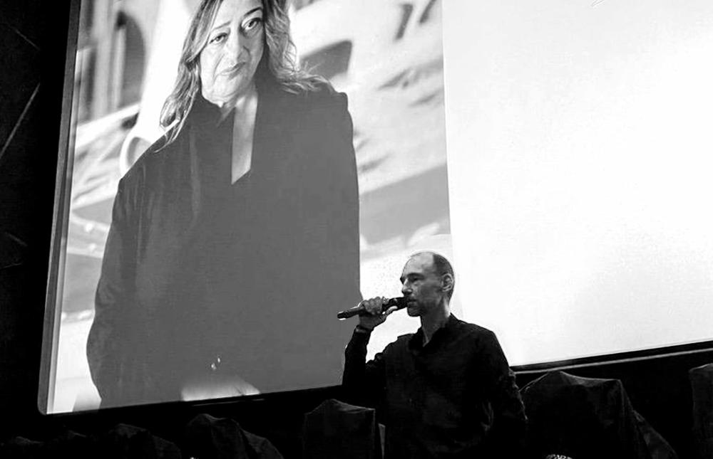 Anatoly Mosin gave a lecture for the Mayak lecture hall on the work of Zaha Hadid