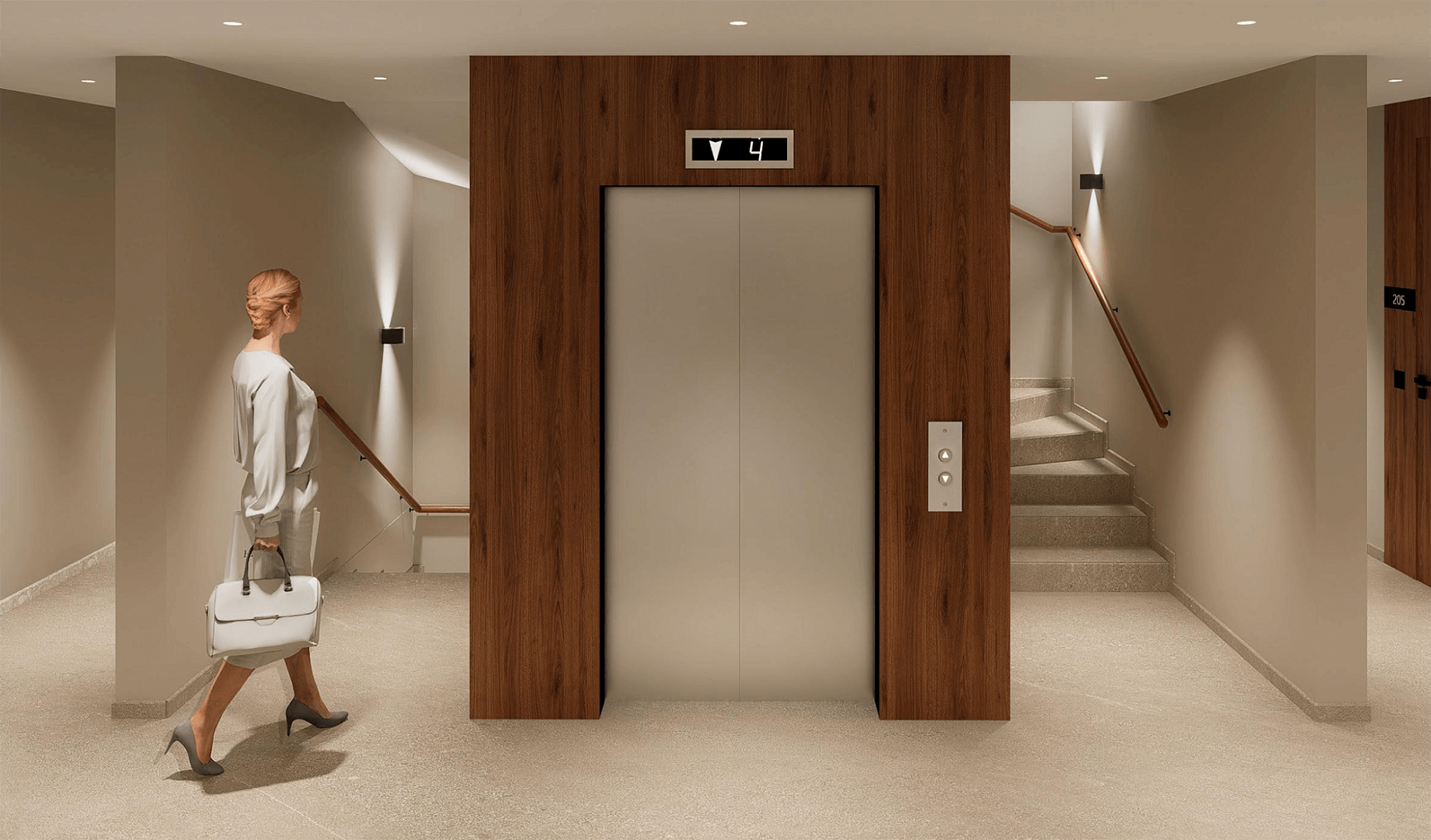 Public interiors of Tivat Residence apartments