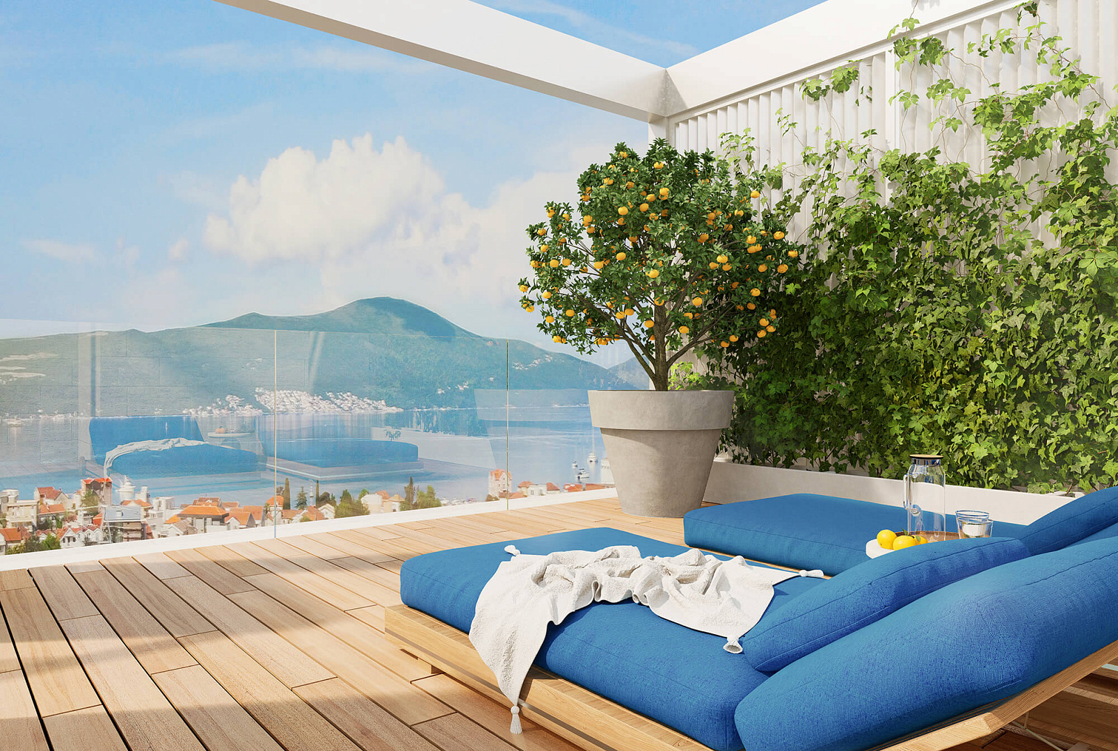 Public interiors of Tivat Residence apartments