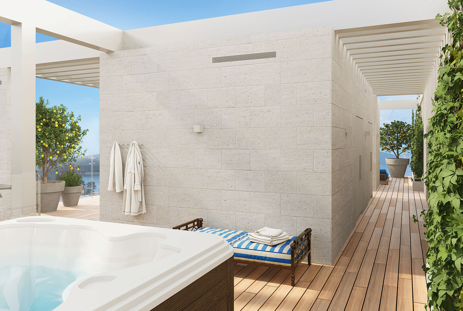 Public interiors of Tivat Residence apartments