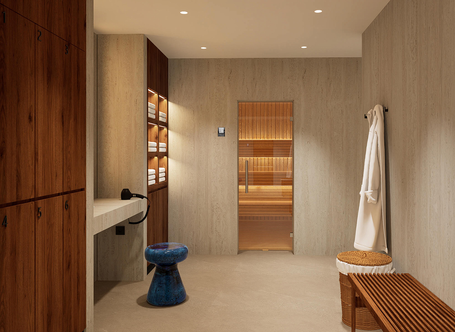 Public interiors of Tivat Residence apartments