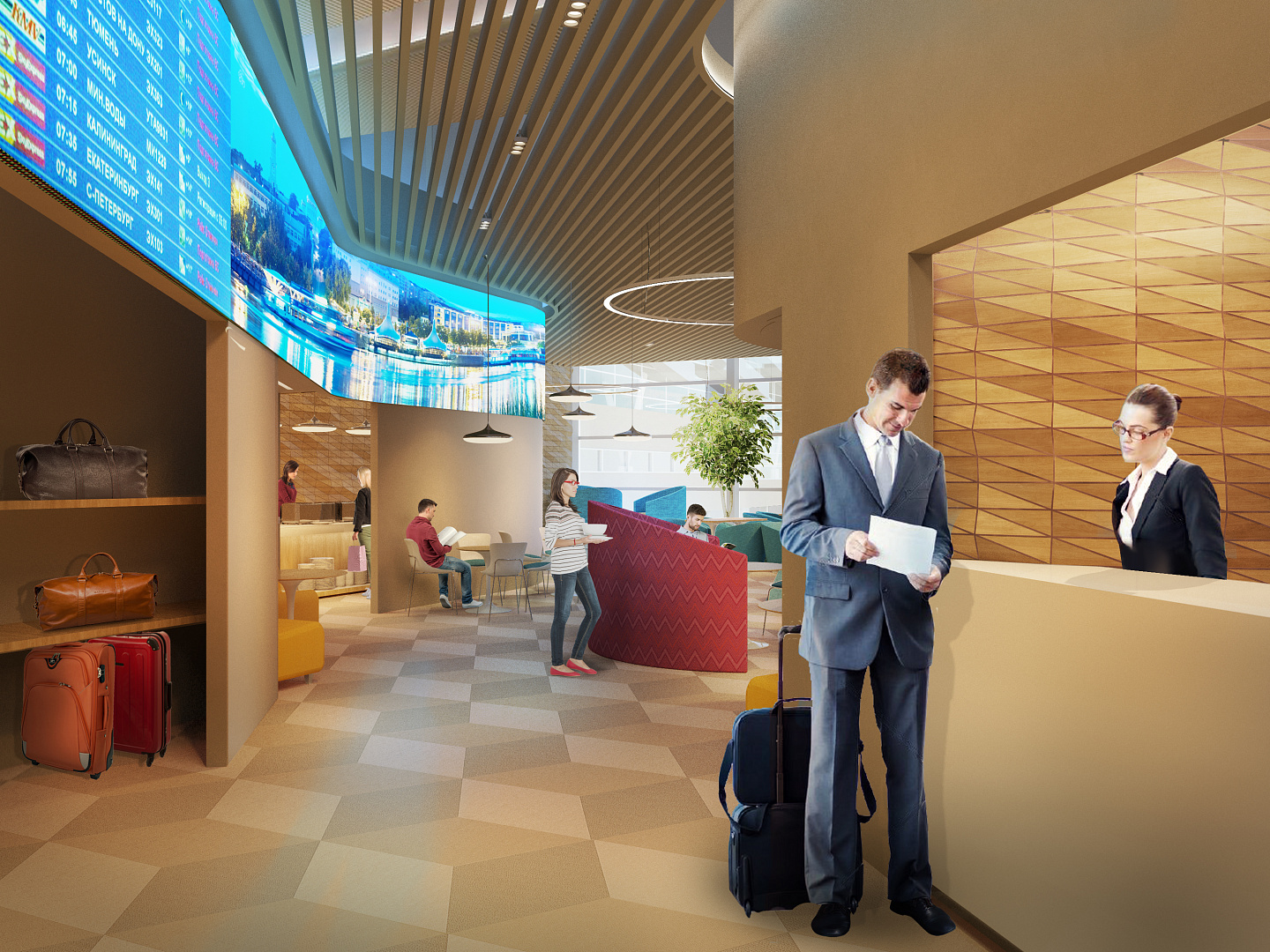 Airport Interior Competition Concept by PROJECT architectural bureau