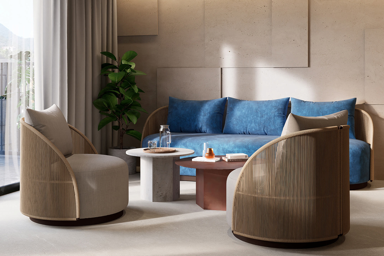 Public interiors of Tivat Residence apartments